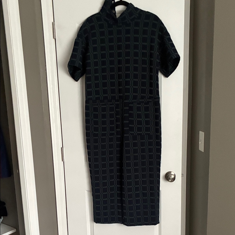 Elegant Black and Green Grid Jumpsuit